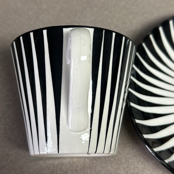 Gefle Upsala Ekeby zebra cup and saucer from Sweden Vintage very Rare - Picture 8 of 13